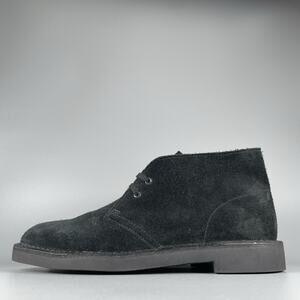Clarks Collection Men’s 7.5 M Black Suede Ankle Chukka Desert Boots Casual GUC